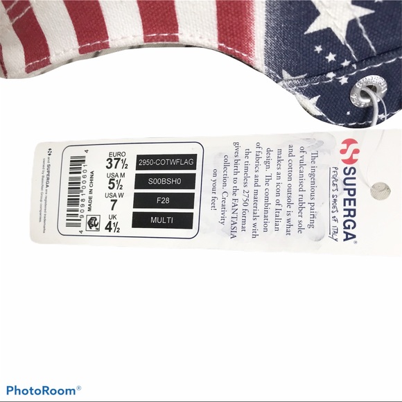 Superga American Flag Sneakers 37.5 NWT - Picture 7 of 7